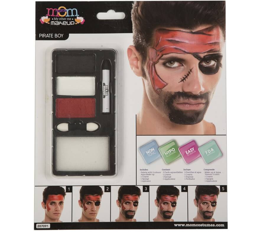 Kit de Maquillaje de Pirata hombre