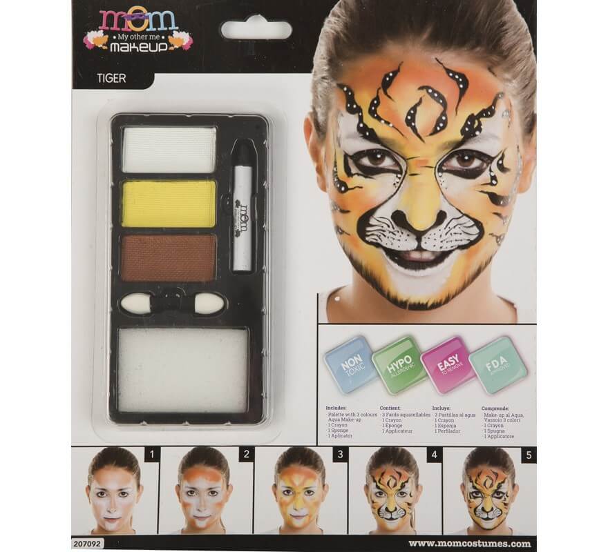Kit de Maquillaje de Tigre adulto