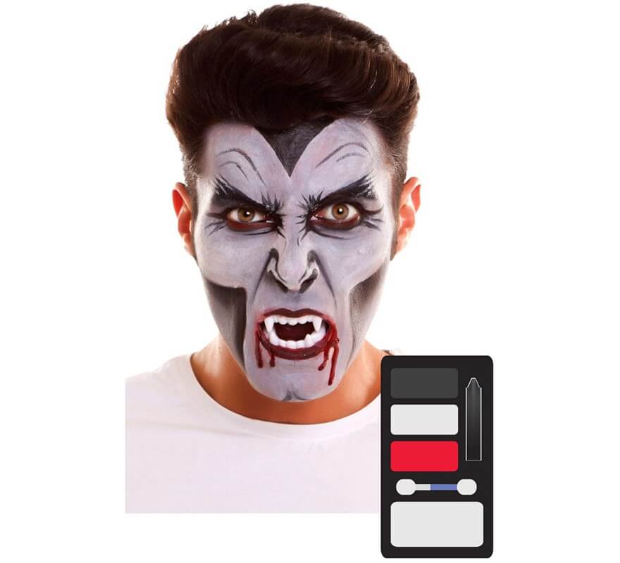 Kit de Maquillaje para Vampiro con Pintura y Látex - MiDisfraz