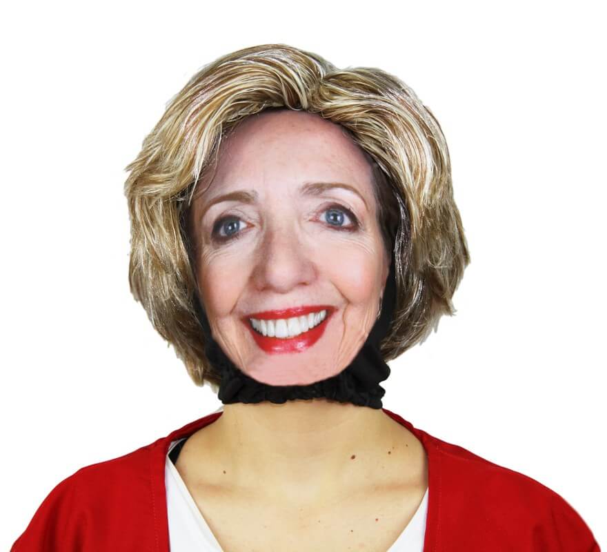 Kit de Peluca y Máscara Hillary Clinton
