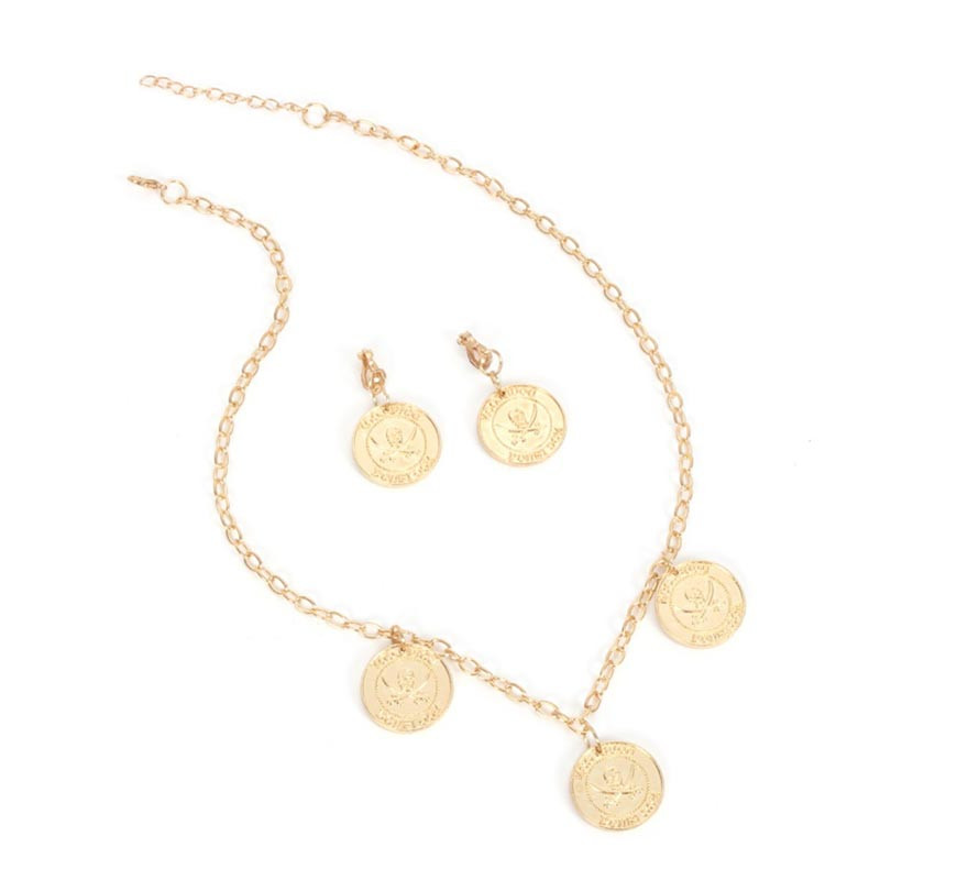 Golden Pirate Kit: Necklace and Earrings