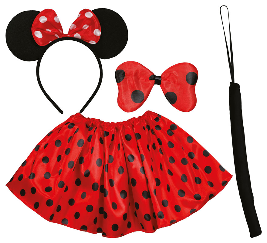 Famous Mouse Kit for kids: Headband, bow, tail and skirt