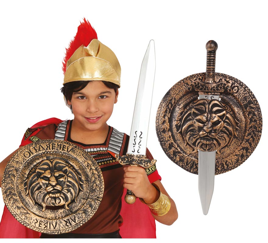 Kit de Romano infantil: Escudo y espada