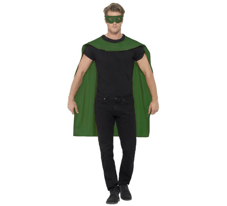 Kit de Superhéroe Verde adulto: Capa y Antifaz