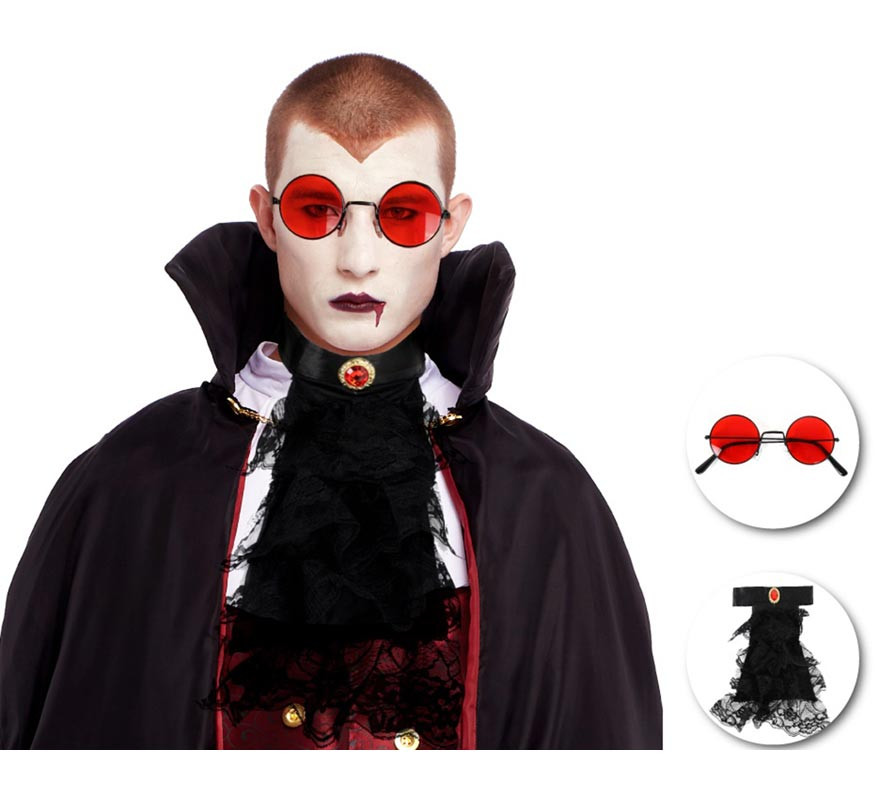 Adult Gothic Vampire Kit: Glasses and Neck