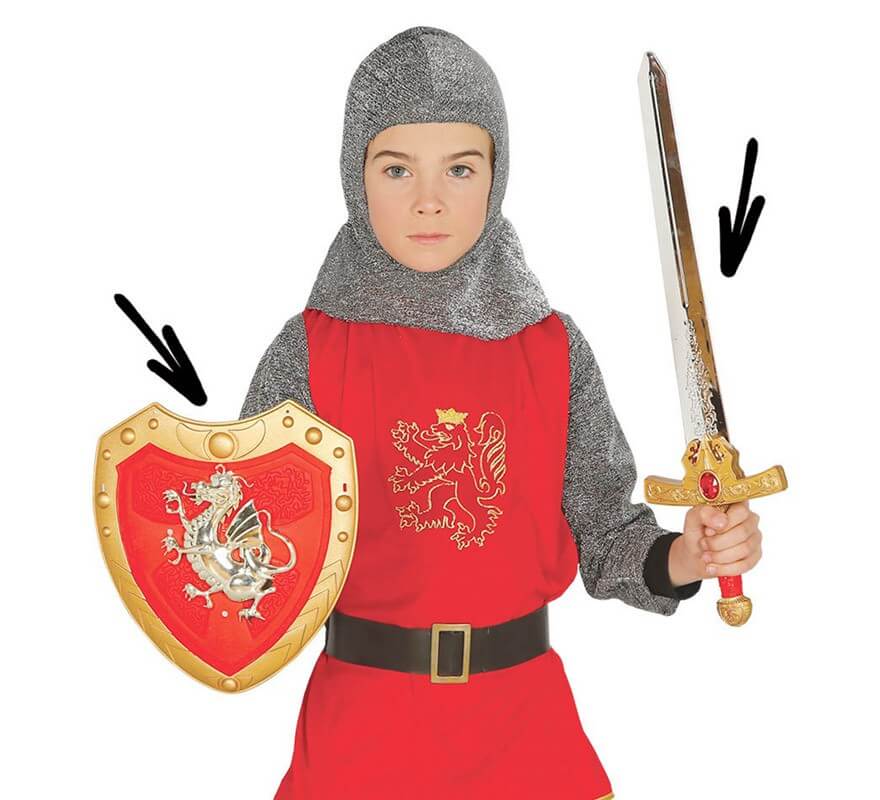 Kit medieval: Escudo y espada para niños