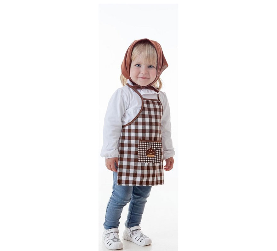 Ascen Chestnut Seller Kit or Costume for Girls: Apron and Scarf