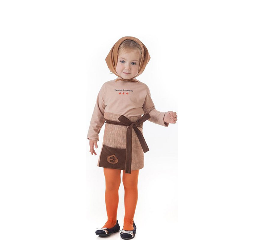 Kit o Costume Castañera Elna per bambina: Grembiule e Fazzoletto