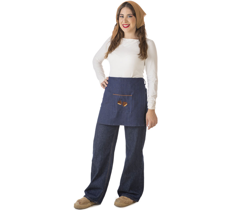 Jeans Costume Kit for Women: Apron and Scarf
