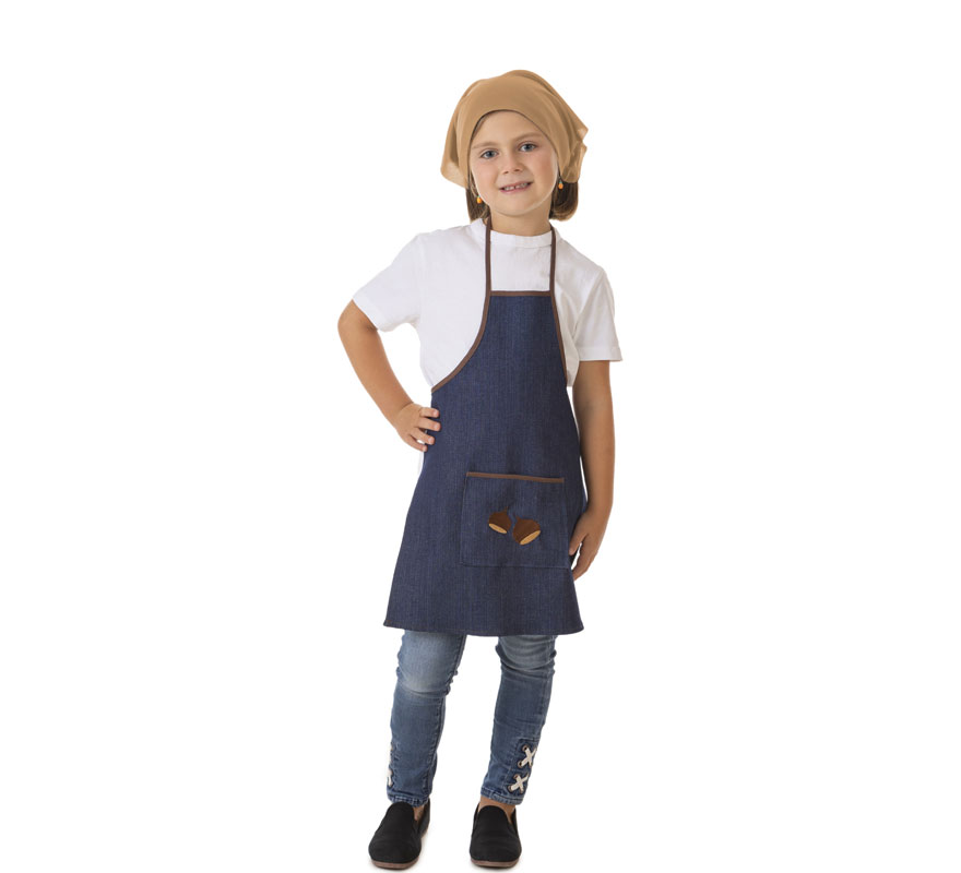 Jeans Costume Kit for Girls: Apron and Scarf