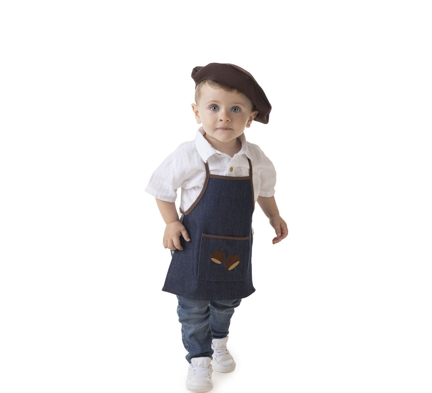 Jeans Costume Kit for Baby: Apron and Beret
