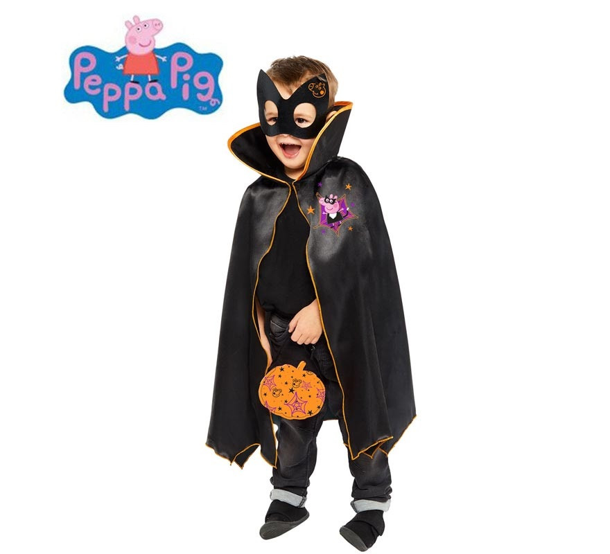 Peppa Pig kit for children: Mask, cape and bag