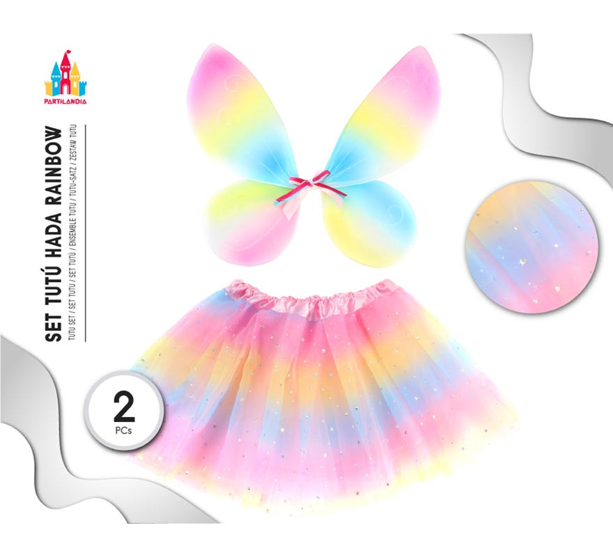 Kit Tutu Hada Rainbow