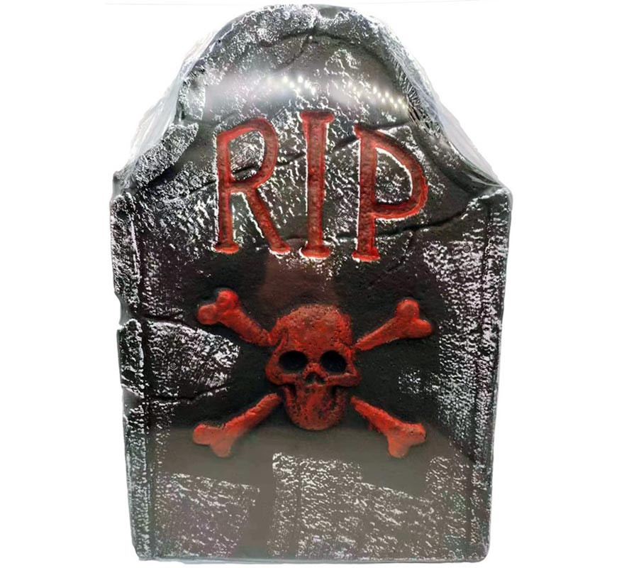Foam Skull Tombstone RIP 37x2.50x55 cm