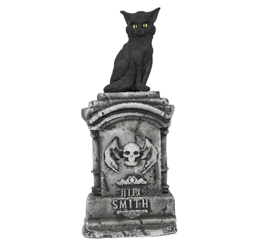 Tombstone with Cat with Light and Sound, 90x40 cm