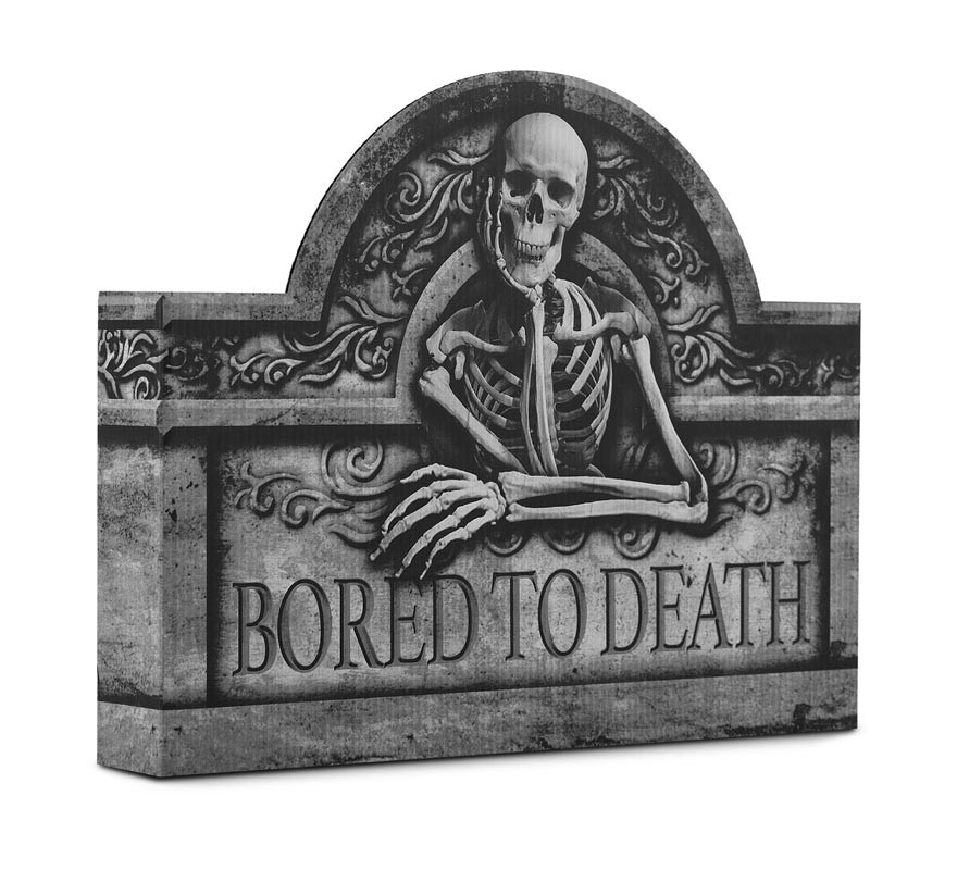 Bored to Death Cardboard Gravestone 27.5x37 cm