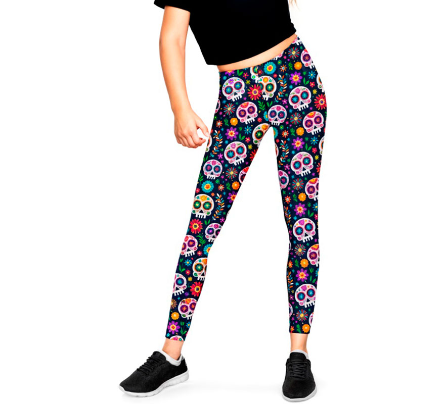 Catrina Skull Leggings for Girls
