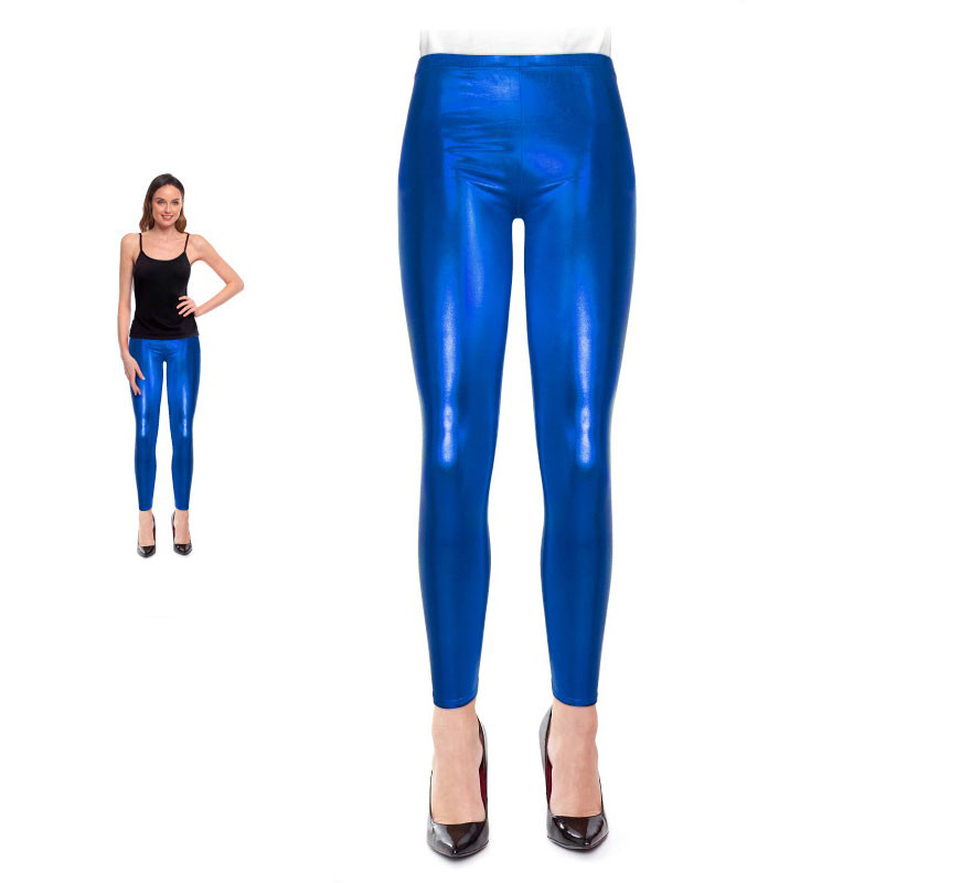 Leggings azules metalizadas para mujer > Accesorios Textiles para