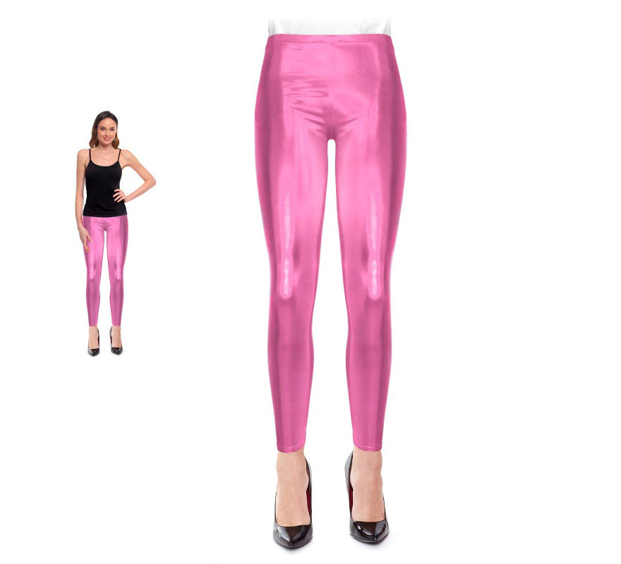 Leggins Metalizado rosa para mujer
