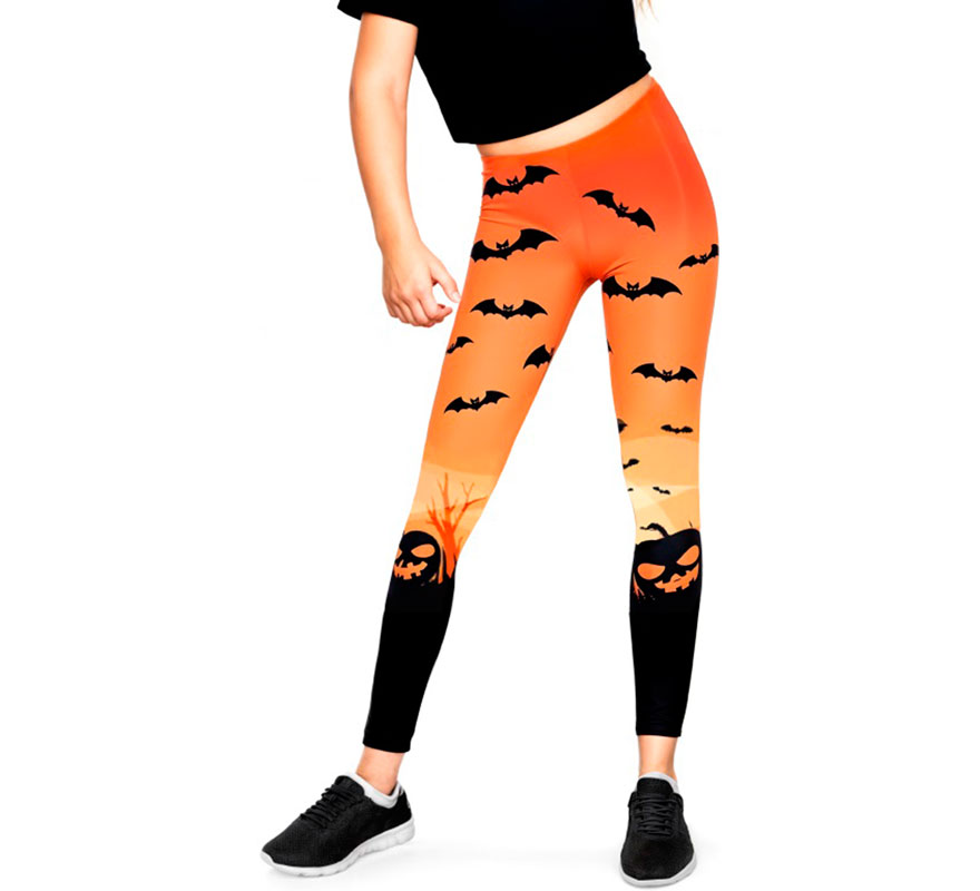 Orange Pumpkin Leggings for Girls
