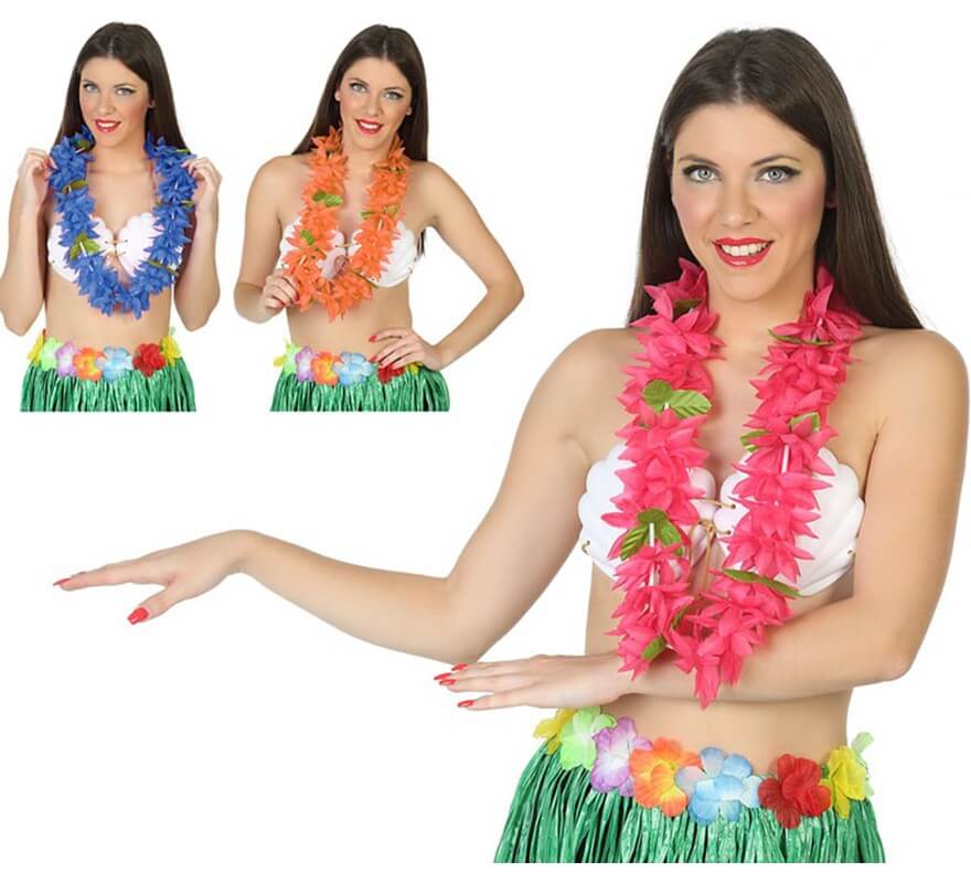 Lei o Collar Hawaiano en 3 colores surtidos