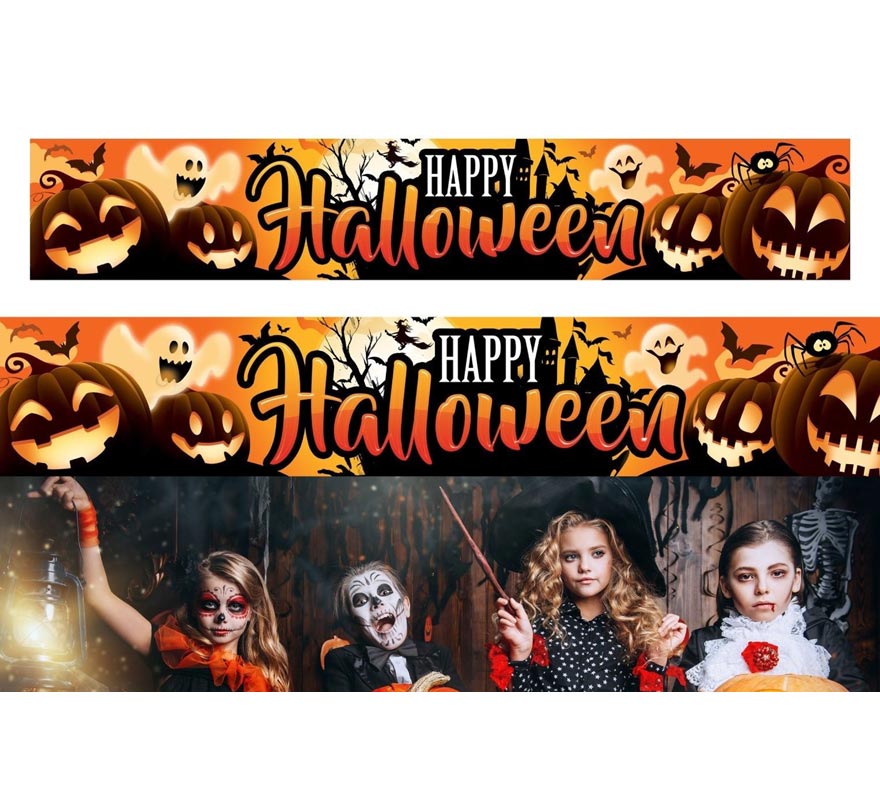 Happy Halloween fabric sign 290x50 cm