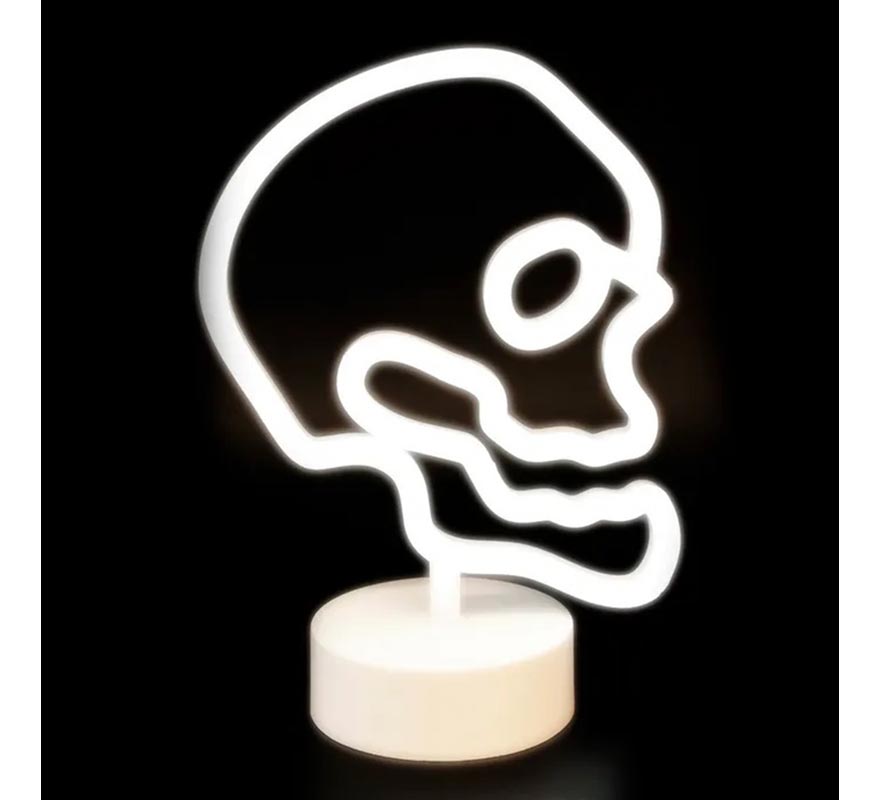 Skull Neon Light with Stand 25x18x10 cm