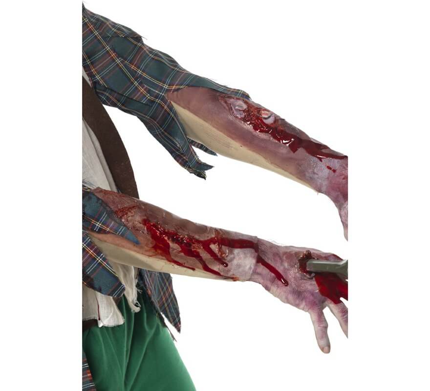 Manicotto in lattice con effetto ferita