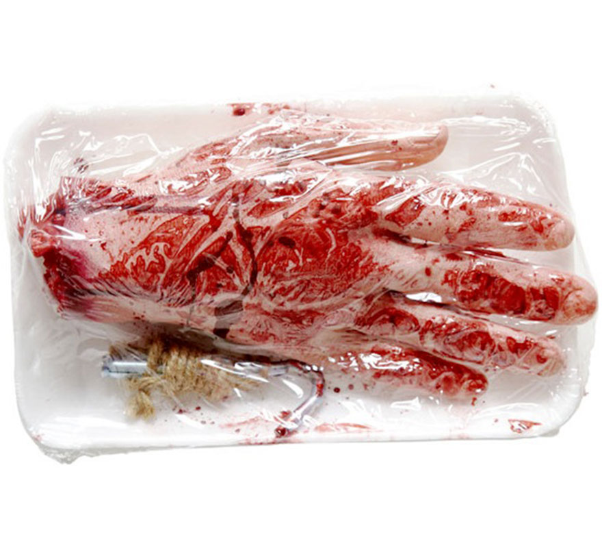Bloody Mutilated Hand on a Platter