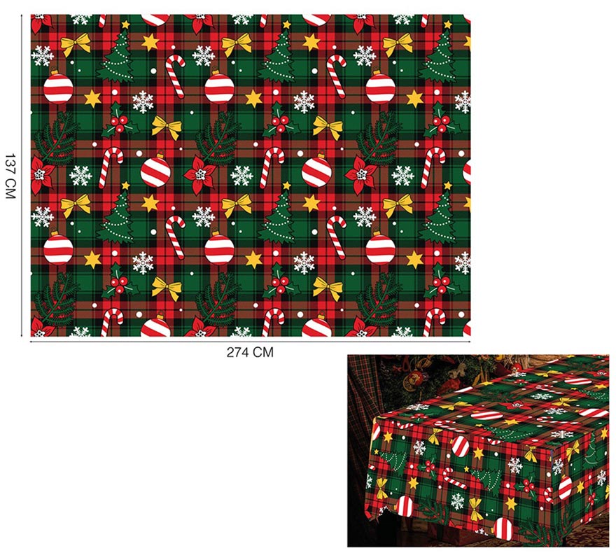 Candy Cane Tablecloth 137x274 cm