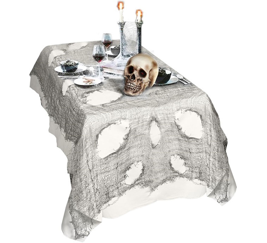 60x300 cm Grey Halloween Decorative Tablecloth