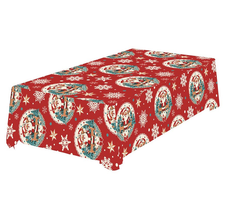 Red Santa Claus tablecloth 137x274 cm