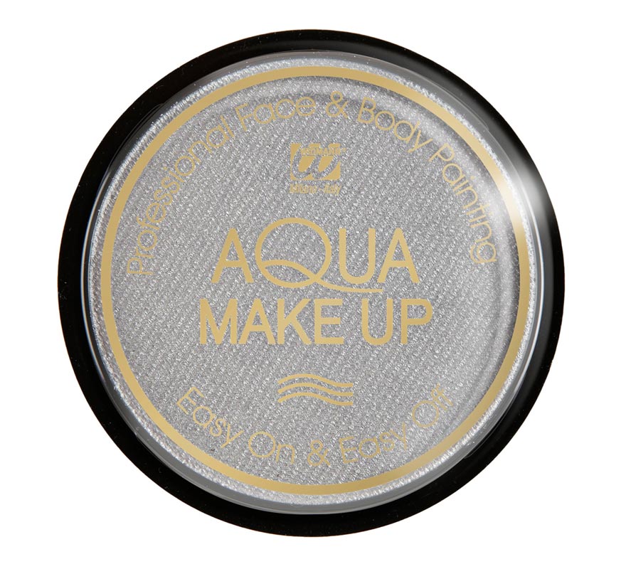 Maquillaje al Agua Metalizado Plata 15 g