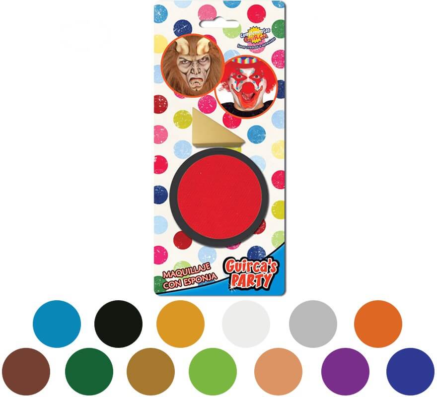 Cremiges Make-up mit Schwamm in verschiedenen Farben