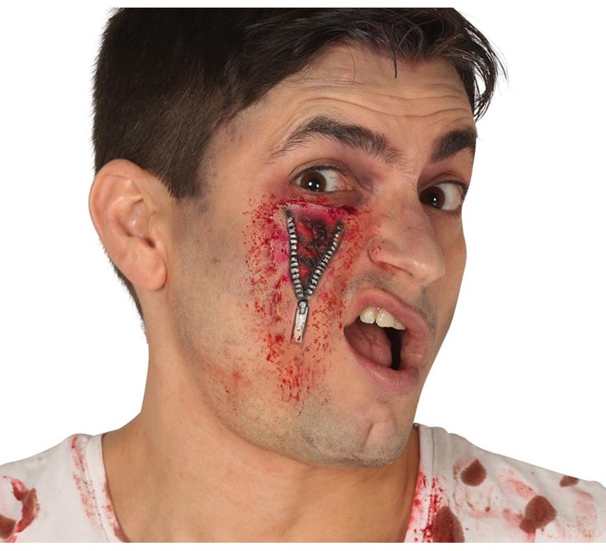 Maquiagem Vampiro Assustador Para Halloween Corte Pele Garganta