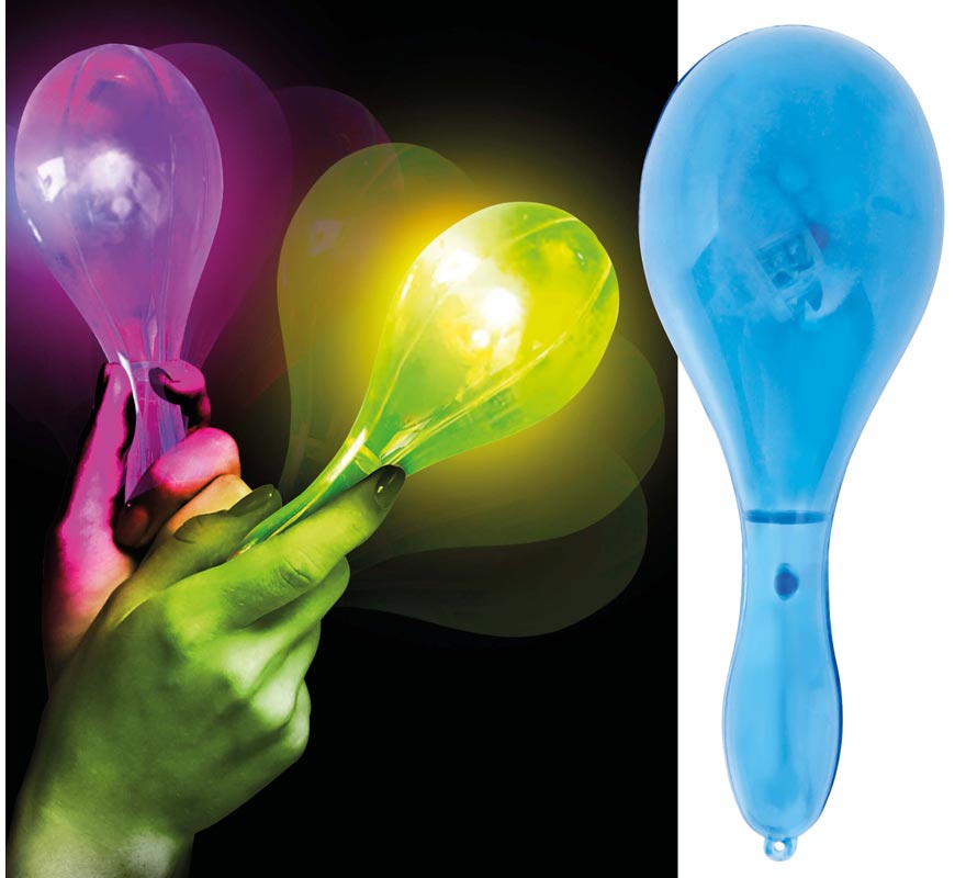 Maraca con Luz de 15 cm en colores surtidos