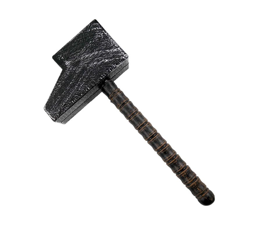 Large Metal Painted Wooden Toy Hammer