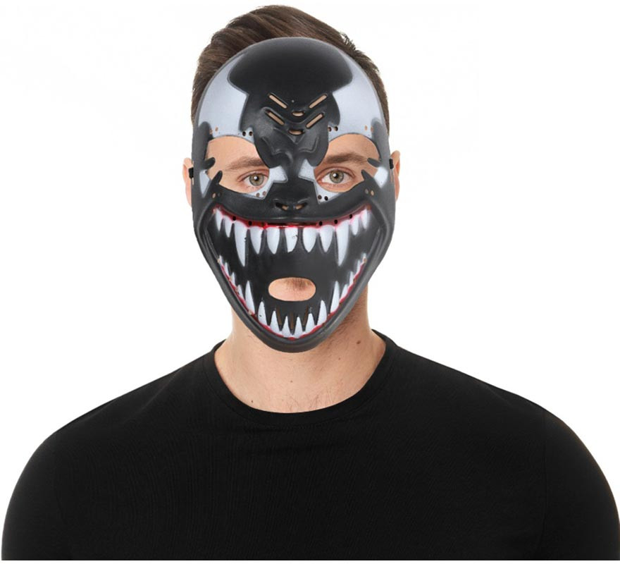 Black Plastic Spider Alien Mask