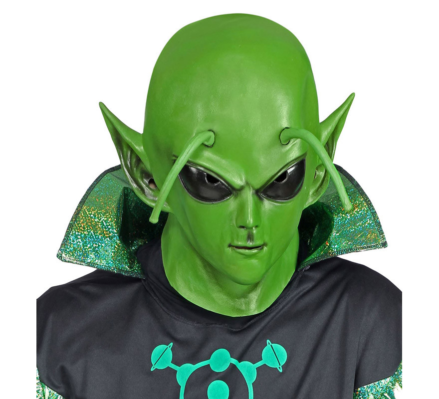 Maschera integrale Androide Alieno con luci a LED sulla fronte