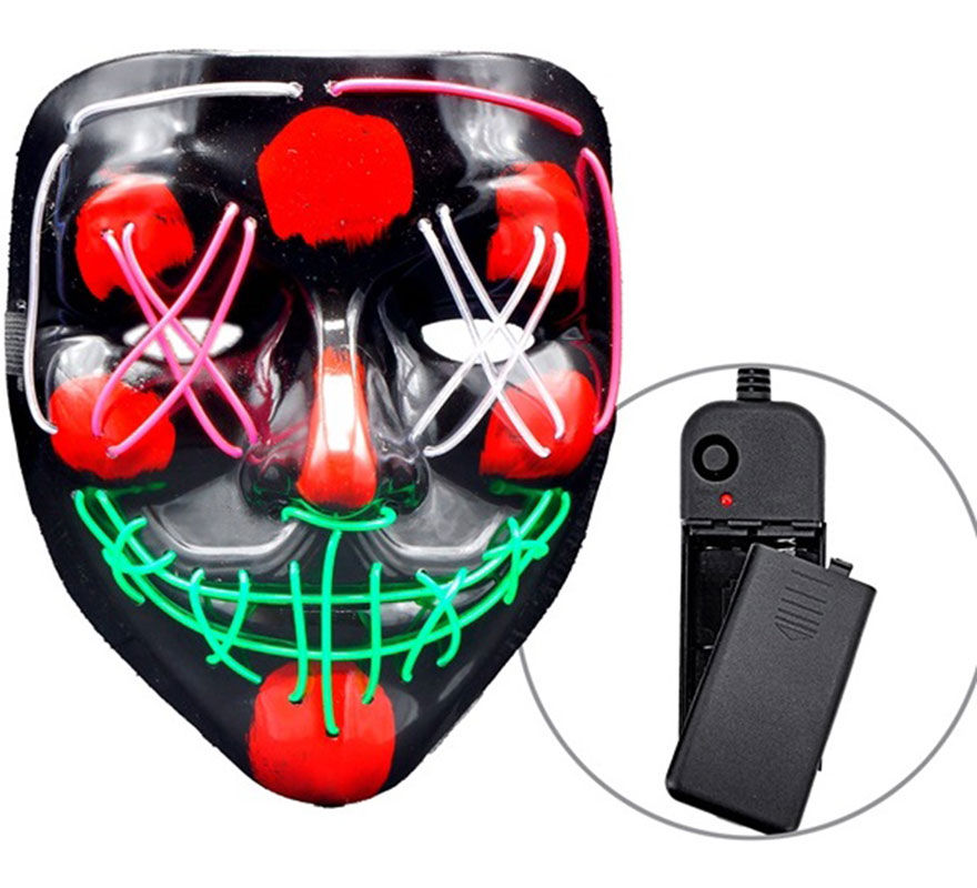 Terrifying Killer Mask with Multi-Color LEDs