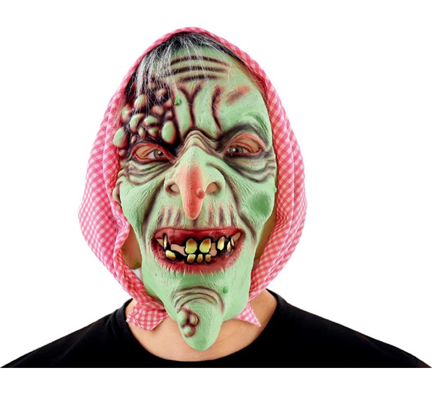 Green Old Witch Mask