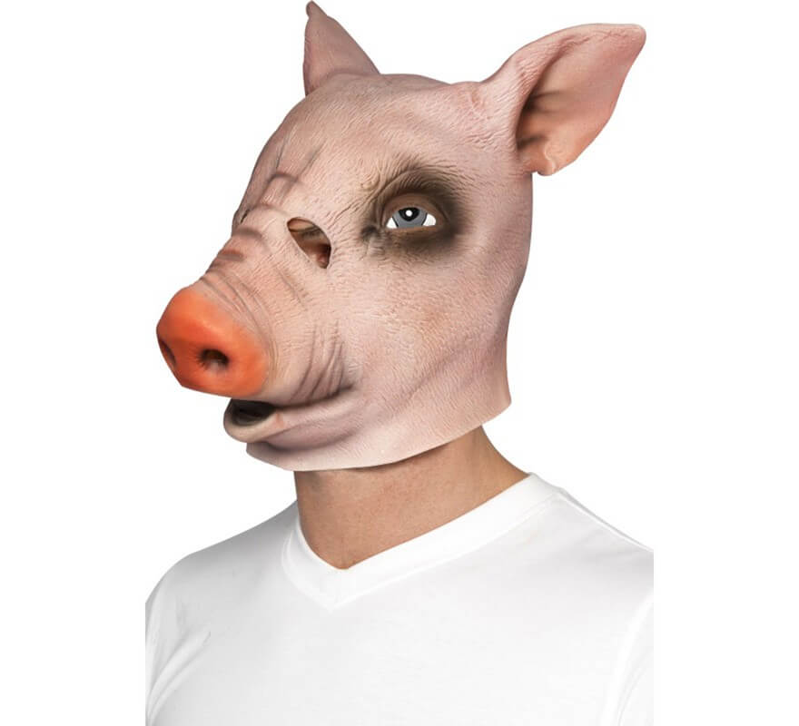 Máscara de Cerdo Rosado de látex