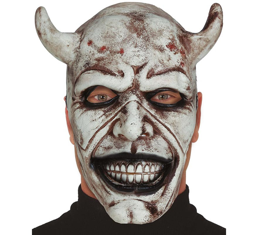 White Latex Demon Mask