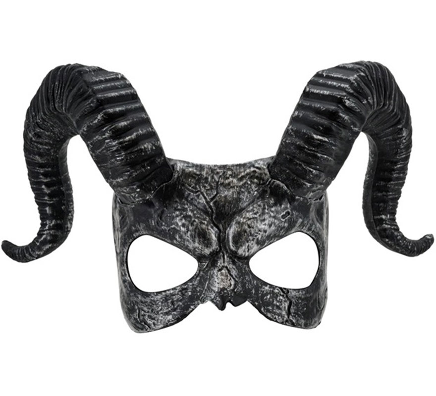 Máscara de Demônio com Chifres Negros