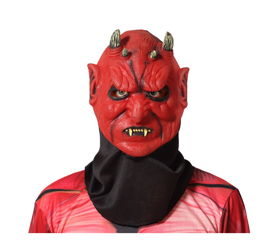 Red Devil Mask with Horns