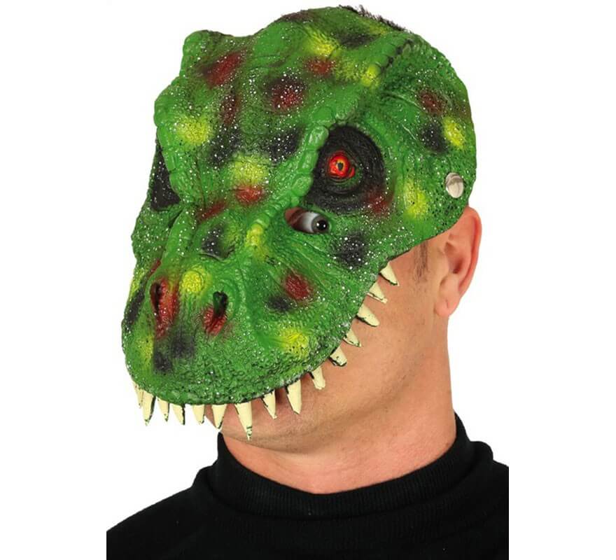 Máscara de Dinosaurio Verde