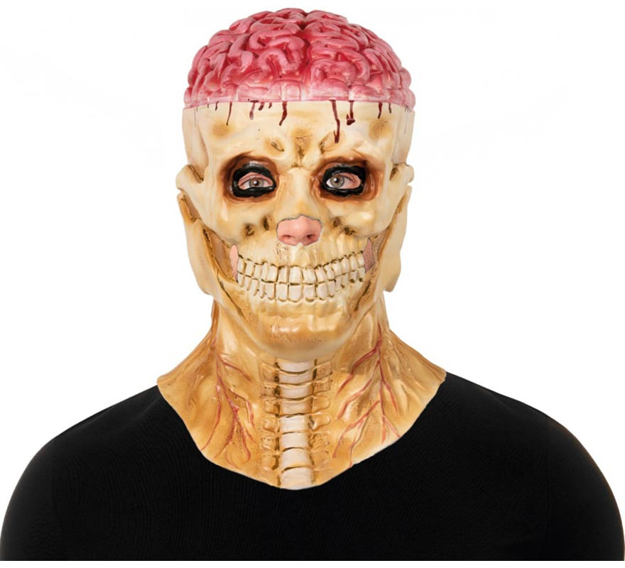 Skeleton Mask with Brains Adult