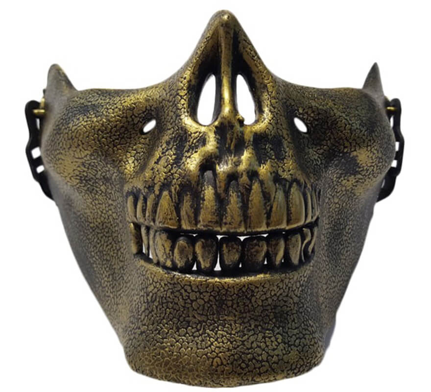 Máscara de Esqueleto dorado para adultos