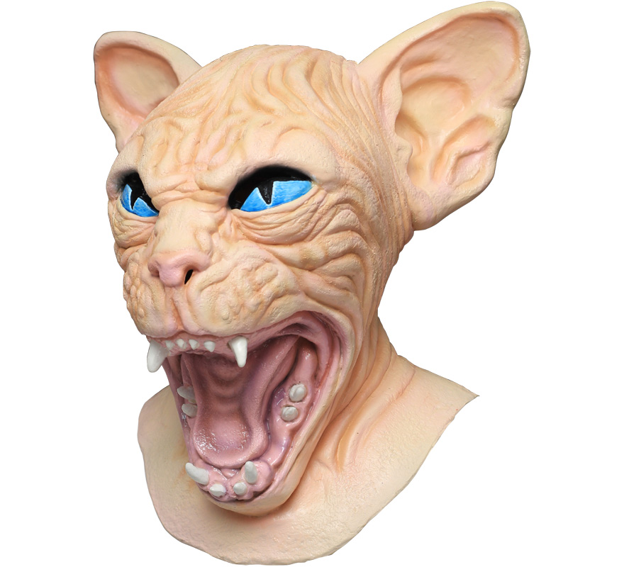 Máscara de gato esfinge o sphynx cat para Halloween