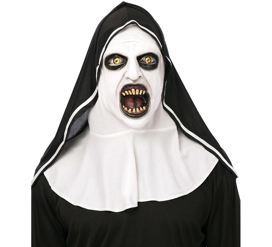 White Demonic Nun Mask Adult